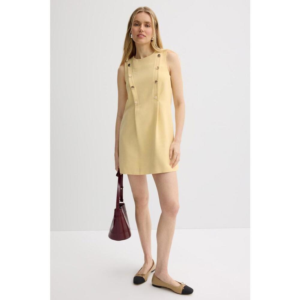 Claudie Pierlot Yellow Roro Dress Size 34 with Discoloration